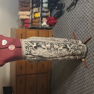 Vintage Wrap Long Skirt